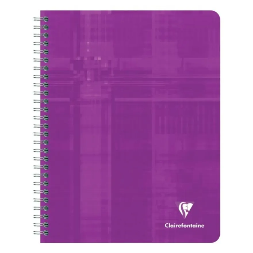 Clairefontaine - Cahier à spirale 17 x22 cm - 180 pages - grands carreaux (Seyes) - disponible dans différentes couleurs