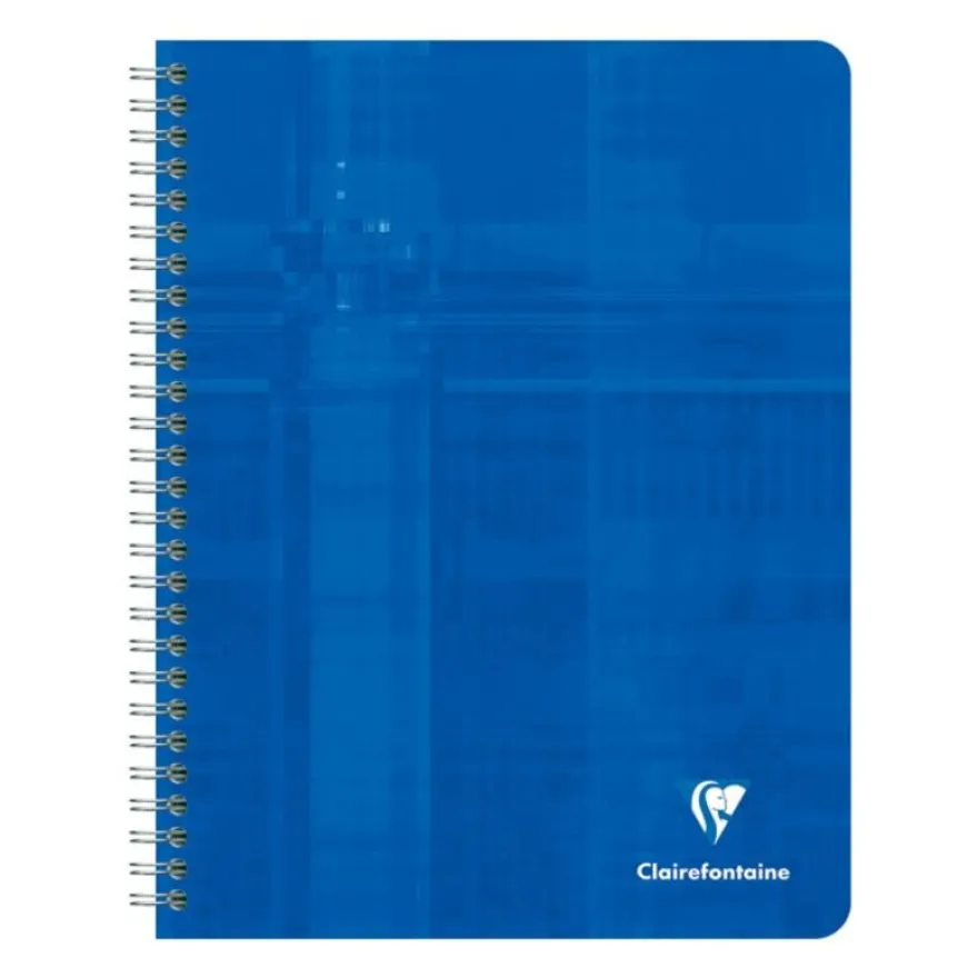 Clairefontaine - Cahier à spirale 17 x22 cm - 180 pages - grands carreaux (Seyes) - disponible dans différentes couleurs
