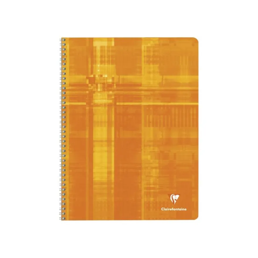 Clairefontaine - Cahier à spirale 24 x 32 cm - 100 pages - grands carreaux (Seyes) - disponible dans différentes couleurs