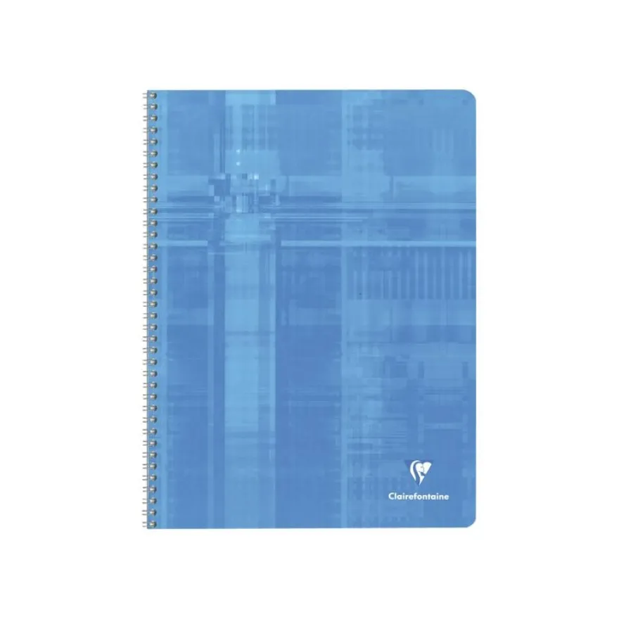 Clairefontaine - Cahier à spirale 24 x 32 cm - 100 pages - grands carreaux (Seyes) - disponible dans différentes couleurs