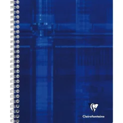 Clairefontaine - Cahier à spirale 17 x 22 cm - 100 pages - grands carreaux (Seyes) - disponible dans différentes couleurs