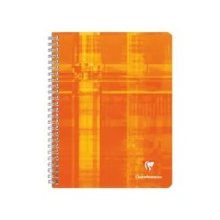 Clairefontaine - Cahier à spirale 17 x 22 cm - 100 pages - grands carreaux (Seyes) - disponible dans différentes couleurs