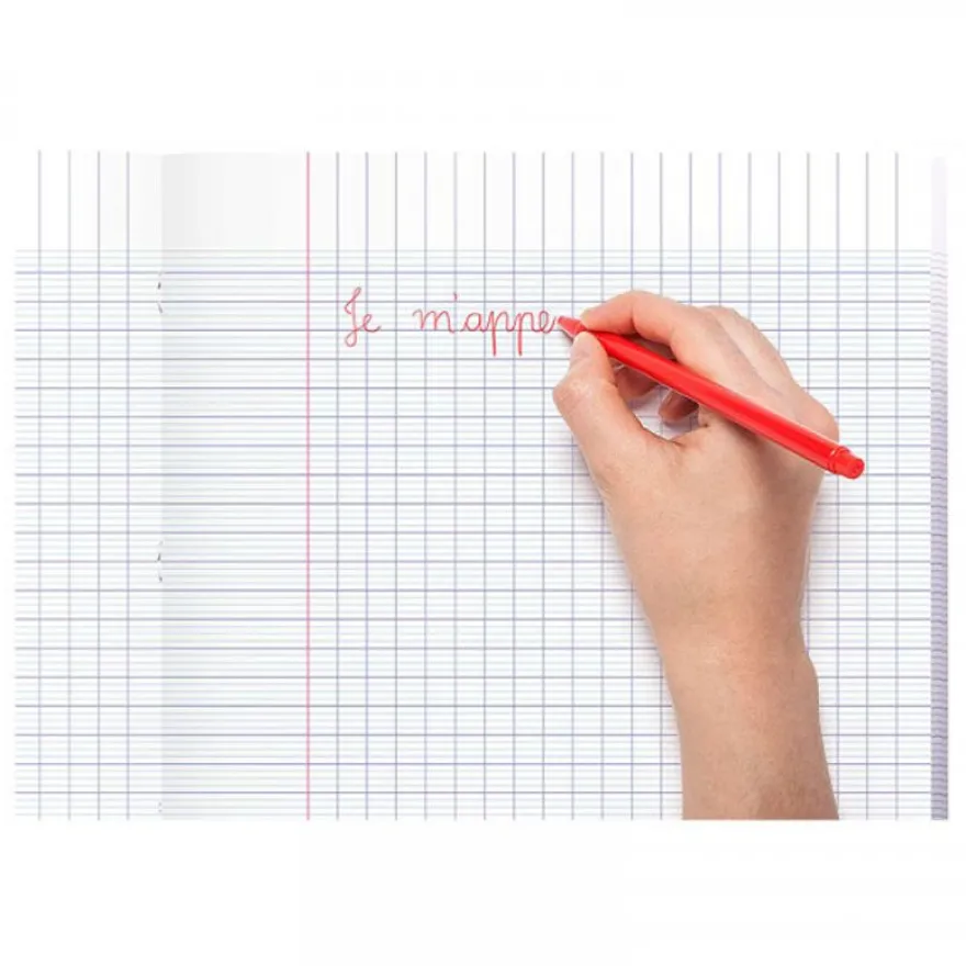 Clairefontaine - Cahier magique ardoise 17 x 22 cm - 48 pages - grands carreaux (Seyes) - couverture effaçable double-face