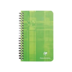 Clairefontaine - Carnet à spirale 11 x 17 cm - 100 pages - petits carreaux (5x5 mm) - disponible dans différentes couleurs
