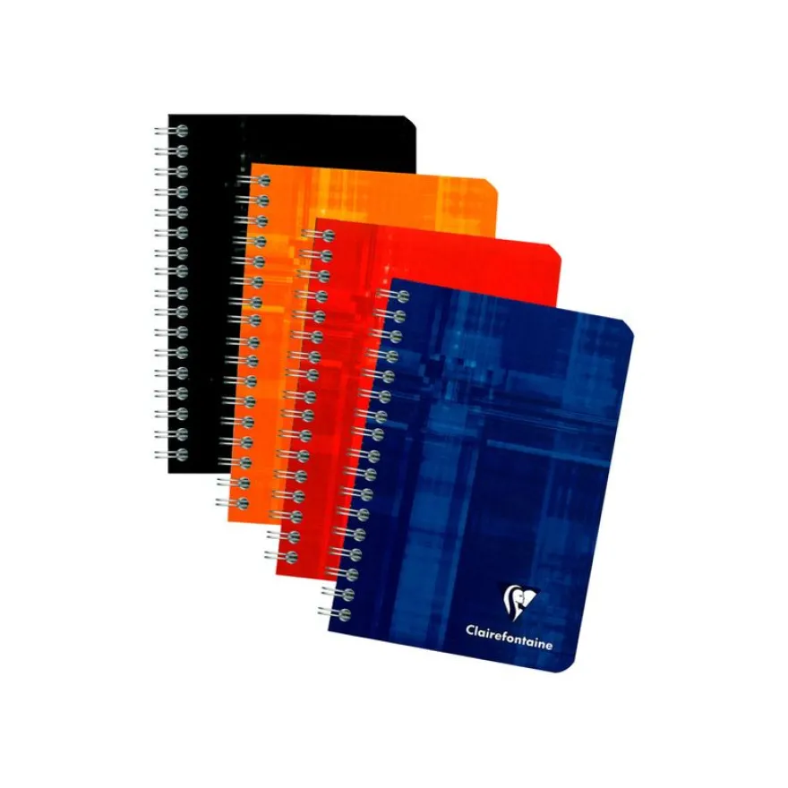Clairefontaine - Carnet à spirale 9 x 14 cm - 100 pages - petits carreaux (5x5 mm) - disponible dans différentes couleurs