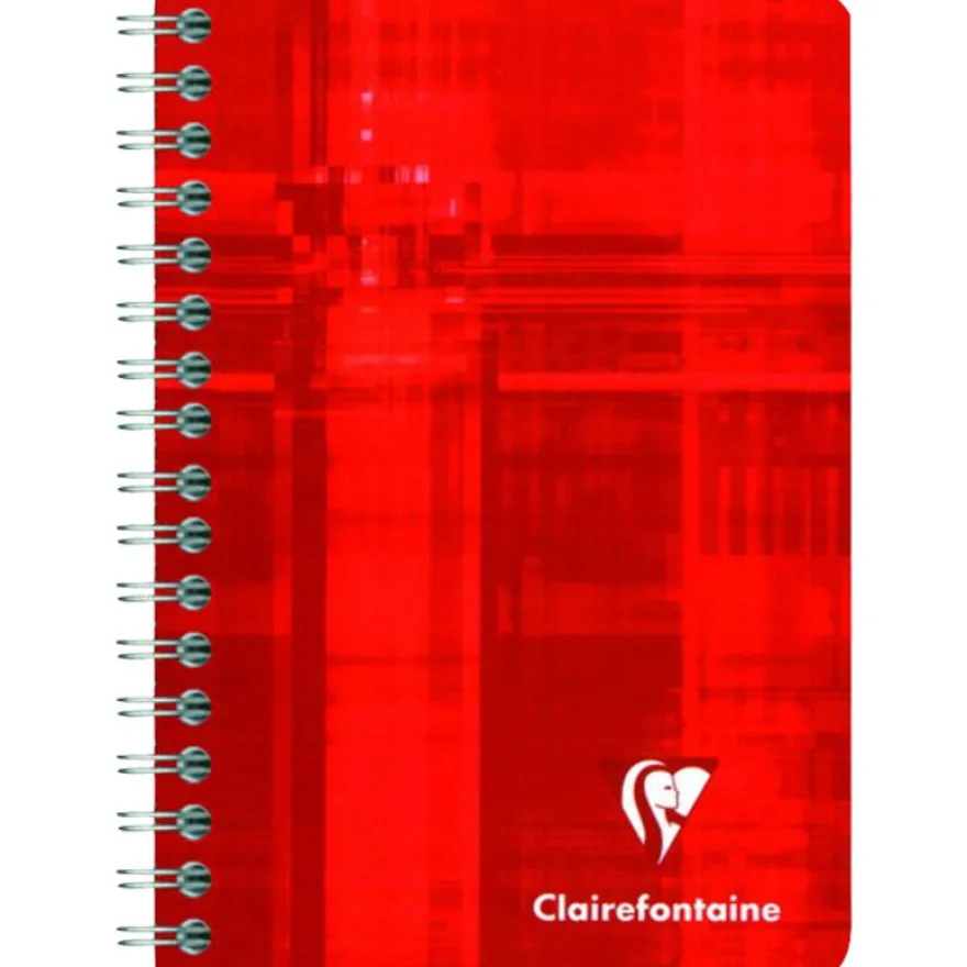 Clairefontaine - Carnet à spirale 9 x 14 cm - 100 pages - petits carreaux (5x5 mm) - disponible dans différentes couleurs