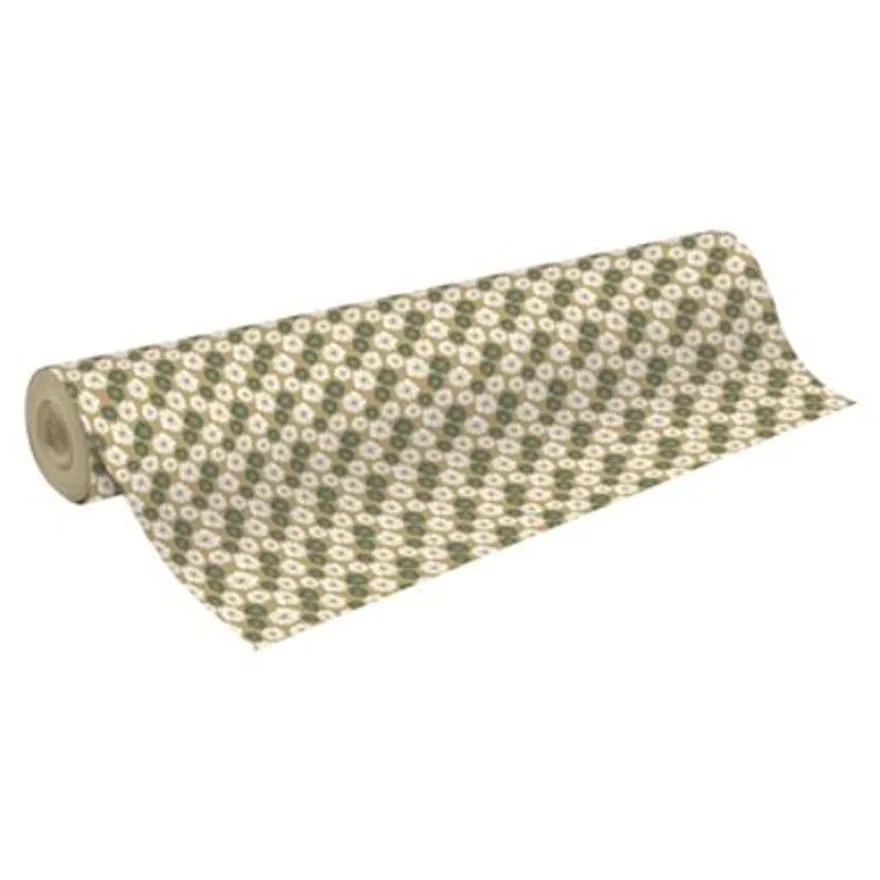 Clairefontaine - Emballage cadeau - 70 cm x 50 m - 70 g/m² - marguerite - blanc - papier kraft recyclé