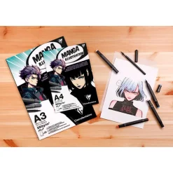 Clairefontaine - Illustration Manga - bloc encollé - A5 - 20 feuilles - 250g