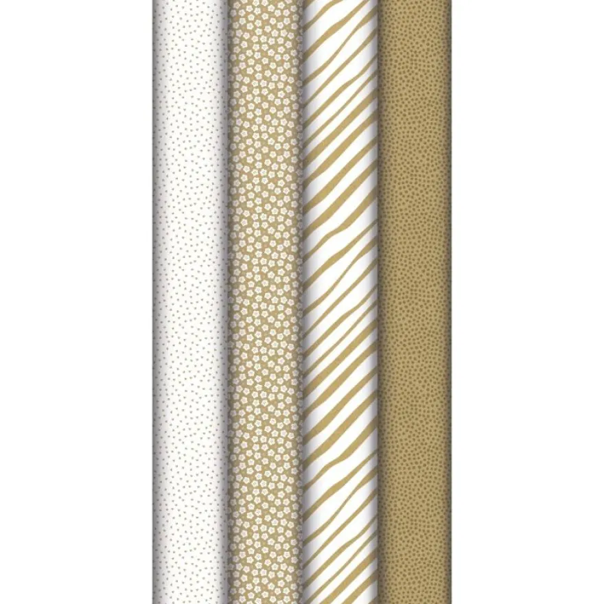 Clairefontaine - Papier - white & gold - Roll (70 cm x 5 m) - 70 g/m² - papier kraft recyclé