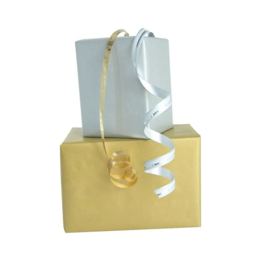 Clairefontaine - Papier cadeau kraft - 70 cm x 3 m - 60 g/m² - or ou argent