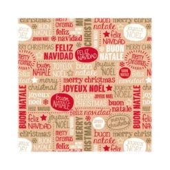 Clairefontaine - Papier cadeau kraft - 70 cm x 50 m - 70 g/m² - motif mots de Noël