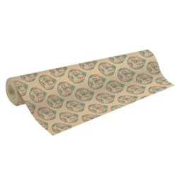 Clairefontaine - Papier cadeau kraft - 70 cm x 50 m - 70 g/m² - boules de Noël