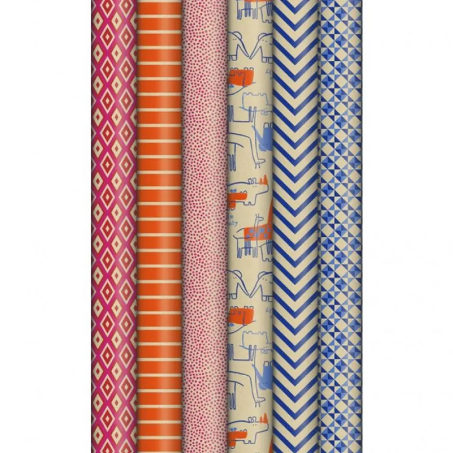 Clairefontaine - Papier cadeau kraft - 70 cm x 2 m - 60 g/m² - différents motifs disponibles
