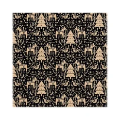 Clairefontaine - Papier cadeau kraft - 70 cm x 50 m - 70 g/m² - motif sapins fond noir