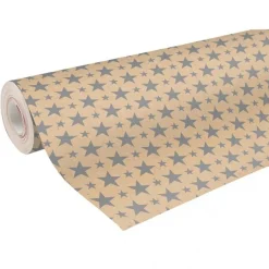 Clairefontaine - Papier cadeau kraft - 70 cm x 50 m - 60 g/m² - étoiles
