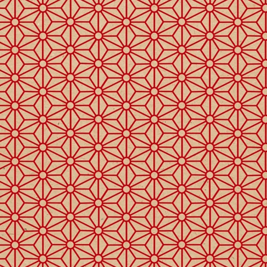 Clairefontaine - Papier cadeau kraft - 70 cm x 50 m - 70 g/m² - motif losanges rouges