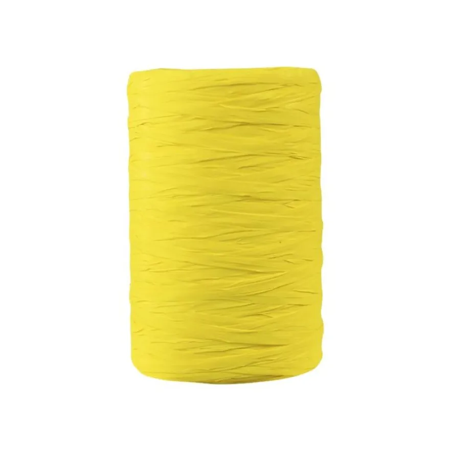 Clairefontaine - Pelote de raphia synthétique - ruban d'emballge 100 m - jaune citron