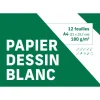 Clairefontaine - Pochette dessin blanc - 12 feuilles - A4 (21 x 29,7 cm) - 180 gr