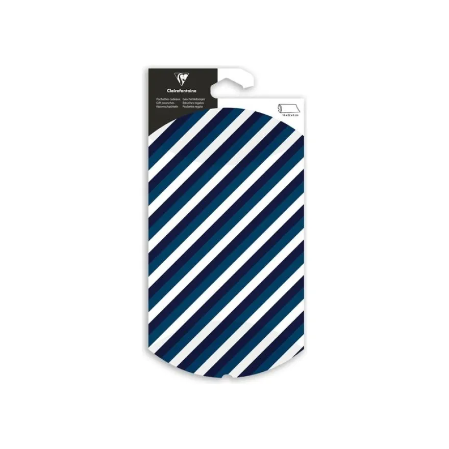 Clairefontaine - Pochette cadeau - 16 x 22 x 6 cm - bleu