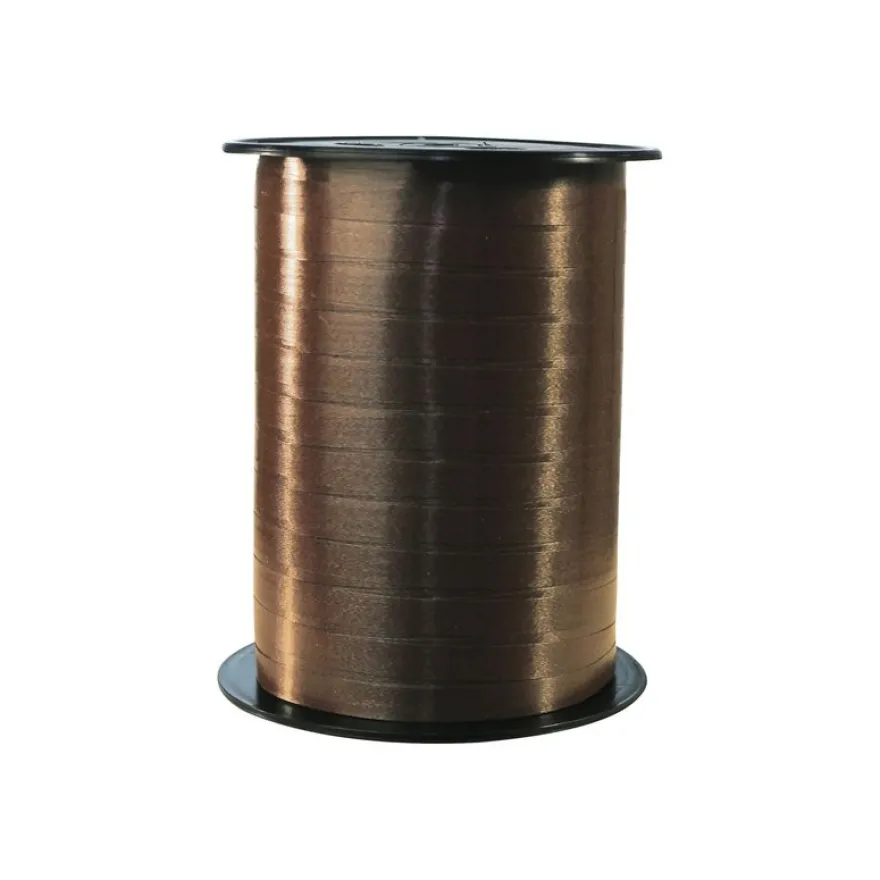 Clairefontaine - Ruban d'emballage cadeau - 0.7 cm x 500 m - chocolat - polypropylène