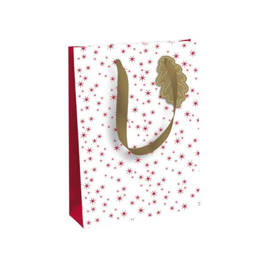 Clairefontaine - Sac cadeau - 26,5 cm x 14 cm x 33 cm - pomme d'amour blanc/rouge