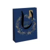 Clairefontaine - Sac cadeau - 26,5 cm x 14 cm x 33 cm - nuit étoilée bleu/or