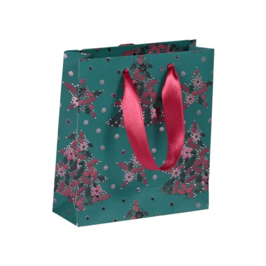 Clairefontaine - Sac cadeau premium - 12 cm x 4,5 cm x 13,5 cm - vert