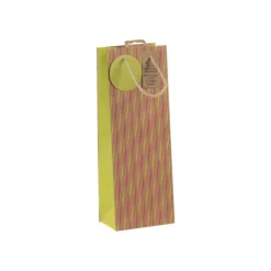Clairefontaine - Sac cadeau kraft spécial bouteille - néon fluo - 12,7 cm x 9 cm x 35,5 cm