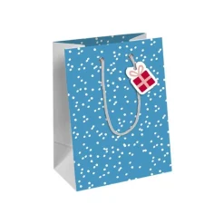 Clairefontaine - Sac cadeau - pingouins blanc - 21,5 cm x 10,2 cm x 25,3 cm