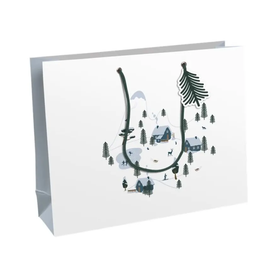 Clairefontaine - Sac cadeau - winter blanc - 37,3 cm x 11,8 cm x 27,5 cm