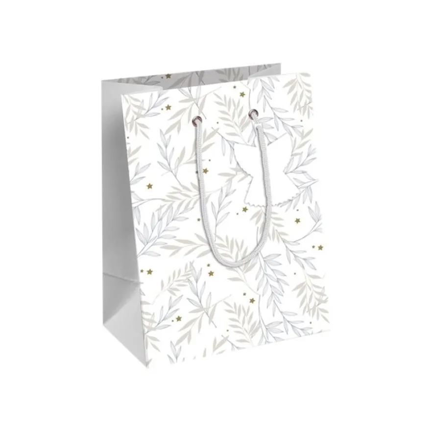 Clairefontaine - Sac cadeau - 21,5 cm x 10,2 cm x 25,3 cm - blanc/gris