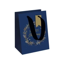 Clairefontaine - Sac cadeau - 12,7 cm x 9 cm x 20,3 cm - nuit étoilée bleu/or