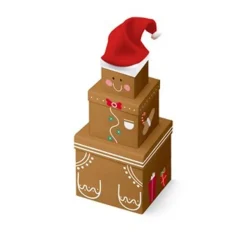 Clairefontaine - Set de boîtes cadeaux 'Pain d'épices' - 3 pièces