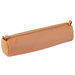 Clairefontaine - Trousse ronde - cuir naturel