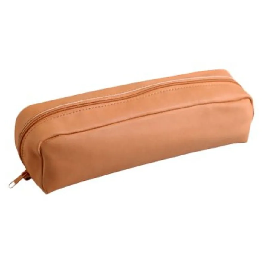 Clairefontaine - Trousse ronde - cuir teinté - disponible dans différentes couleurs