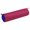 Clairefontaine - Trousse ronde - cuir - bicolore bleu/fuchsia