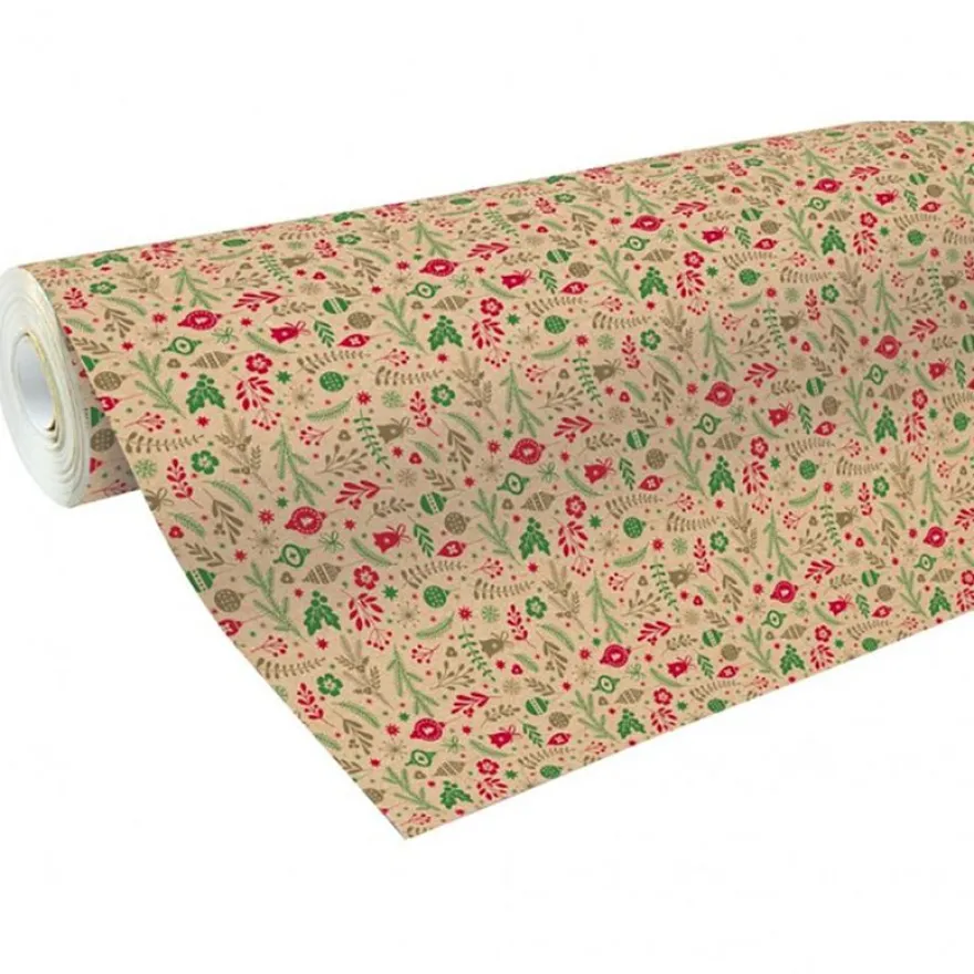 Clairefontaine Alliance - Papier cadeau - 70 cm x 50 m - 60 g/m² - pois fond rouge