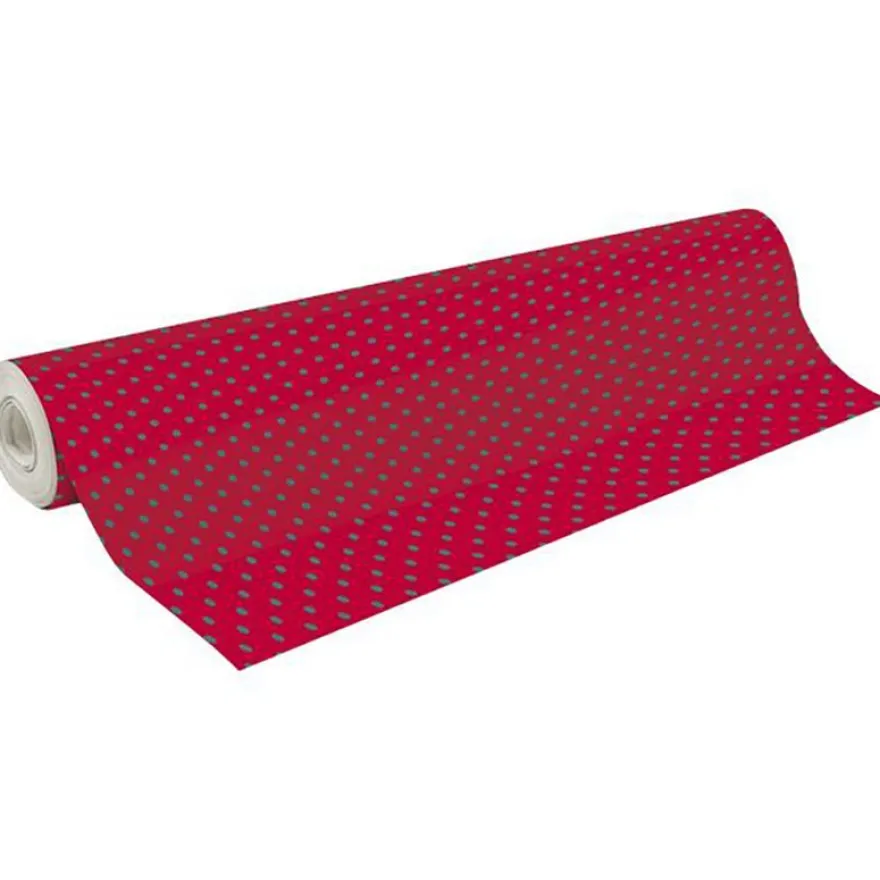 Clairefontaine Alliance - Papier cadeau - 70 cm x 50 m - 60 g/m² - rouge et pois verts