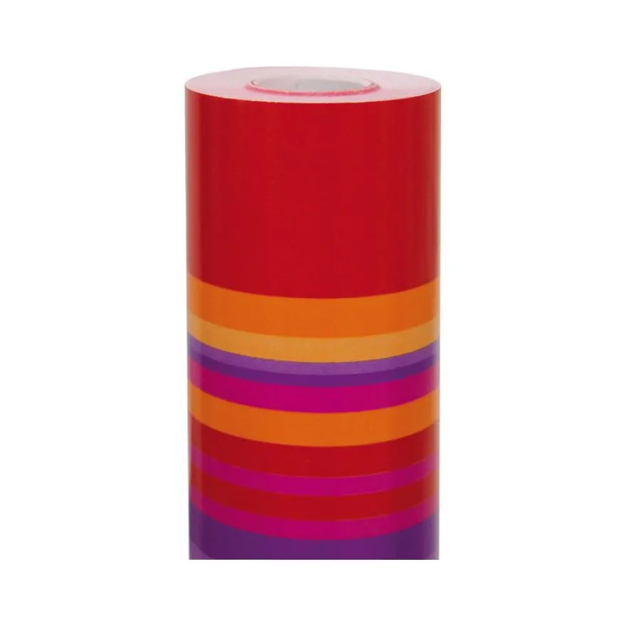 Clairefontaine Alliance - Papier cadeau - 70 cm x 50 m - 60 g/m² - rayures or/rose/rouge