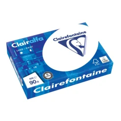 Clairefontaine CLAIRALFA - Papier blanc - A4 (210 x 297 mm) - 90 g/m² - 2500 feuilles (carton de 5 ramettes)