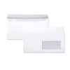 Clairefontaine Clairalfa - 250 Enveloppes DL 110 x 220 mm - 90 gr - fenêtre 45x100 mm - blanc - bande adhésive