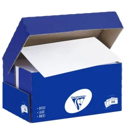 Clairefontaine Clairalfa - 250 Enveloppes DL 110 x 220 mm - 90 gr - sans fenêtre - blanc - bande adhésive