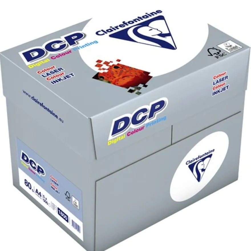 Clairefontaine DCP - Papier ultra blanc - A4 (210 x 297 mm) - 80 g/m² - 2500 feuilles (carton de 5 ramettes)