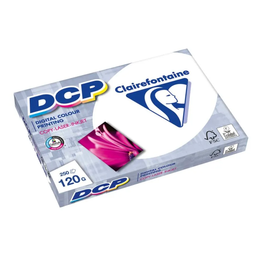 Clairefontaine DCP - Papier ultra blanc - A4 (210 x 297 mm) - 120 g/m² - Ramette de 250 feuilles