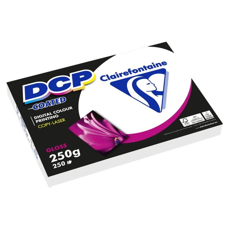 Clairefontaine DCP - Papier brillant - A4 (210 x 297 mm) - 250 g/m² - Ramette de 250 feuilles