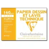Clairefontaine Dessin à Grain - Pochette papier à dessin - 12 feuilles - A4 - 160 gr - blanc