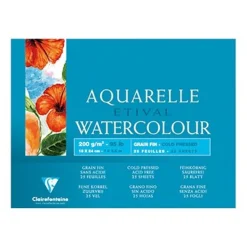 Clairefontaine Etival - Bloc de papier aquarelle - 25 feuilles 18 x 24 cm - 200 g/m²