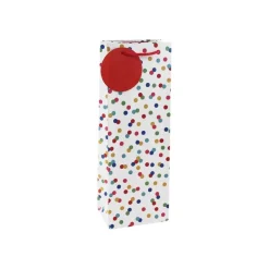 Clairefontaine Eurowrap - Sac cadeau bouteille - 12,7 cm x 9 cm x 35,5 cm - pois