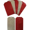 Clairefontaine Eurowrap - 10 Étiquettes cadeau pailletées - rouge/or