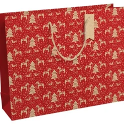 Clairefontaine Eurowrap - Sac cadeau - 37,3 cm x 11,8 cm x 27,5 cm - dalécarlie rouge